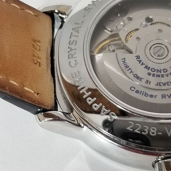 Raymond Weil Maestro Auto Steel Mens Strap Watch Date 2238-v454431 - Picture 11 of 16